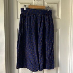 Vintage Navy Patterned Culottes